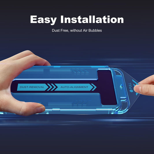 EGKimBa for iPhone 17 Privacy Screen Protector, Gradient Color Tempered Glass, Bubble Free, Easy Installation, Auto Dust-Elimination, Anti Blue Light