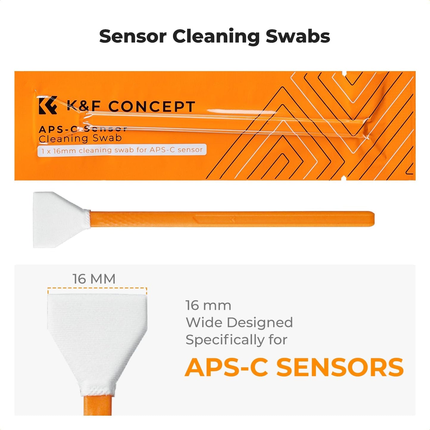 K&F CONCEPT 25-1 Professional Camera Cleaning Kit for DSLR Cameras with APS-C Sensor Cleaning Swabs/60ML&20ML Lens Cleaner/Cleaning Wipes/Camera Blower/Lens Pen Brush/Microfiber Cloths/Carrying Case