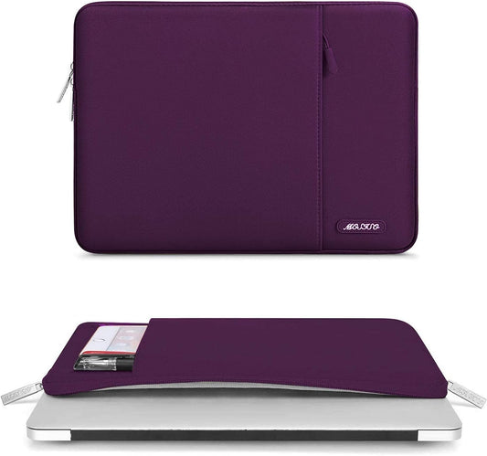 MOSISO Laptop Case 13 inch, 13 inch Laptop Sleeve Compatible with MacBook Air M4 M3 M2 M1 2025-2018 / Pro M2 M1 2025-2016, Polyester Vertical Computer Sleeve Bag with Pocket, Magenta Purple