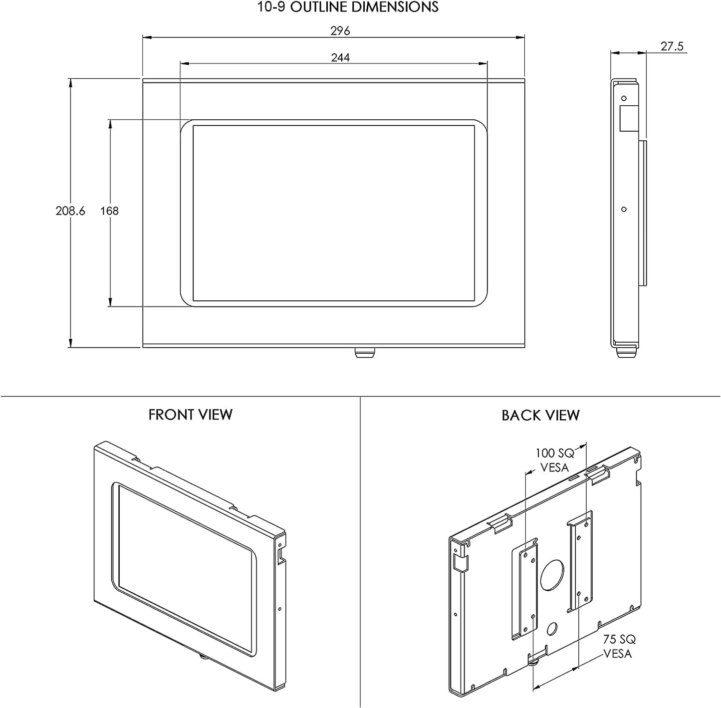 TABcare Locking Security Metal Case for Apple iPad 7/8/9 10.2" Tablet for Kiosk, POS, Store, Show Display (White, iPad 7/8/9 10.2)