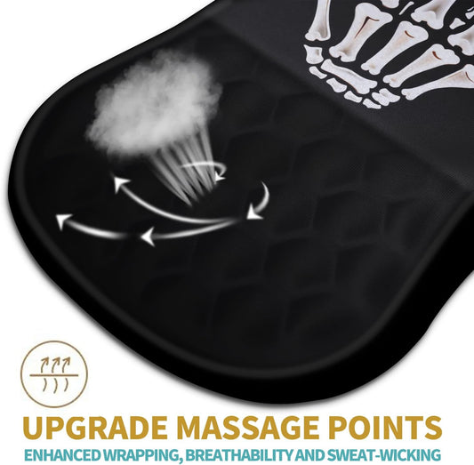 Hokafenle Ergonomic Mouse Pad Wrist Support with Massage Design, Wrist Rest Pain Relief Mousepad with Memory Foam&Non-Slip PU Base, Mouse Pads for Wireless Mouse & Desk (12x8 inch,Devil's Horn)