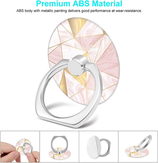 Bonoma Phone Ring Grip, 3 Pack Geometric Marble 360 Degree Rotation 180 Degree Flip Finger Ring Stand Holder Compatible with Smartphones and Tablets