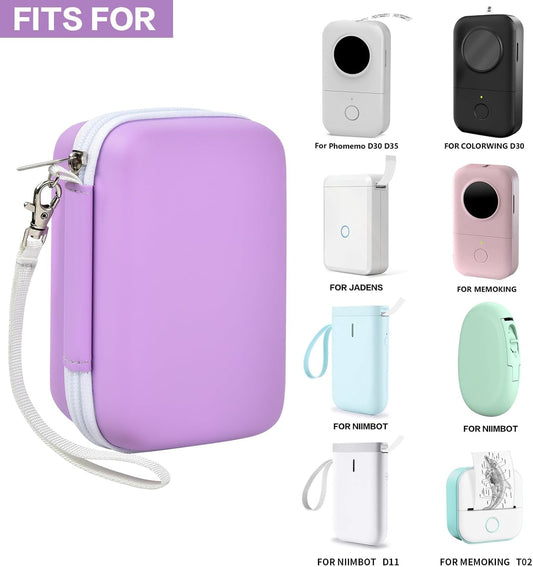 Labels Printer Case Compatible with COLORWING D30 Bluetooth Wireless Portable Labeling Printer Also for Phomemo D30 D35 for Memoking Mini Thermal Printing Sticker Storage Holder