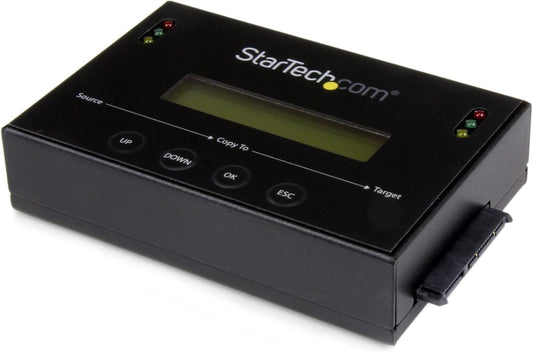 StarTech.com 1:1 Standalone Hard Drive Duplicator with Disk Image Manager for Backup and Restore & .com Standalone Hard Drive Duplicator, External Dual Bay HDD/SSD Cloner/Copier