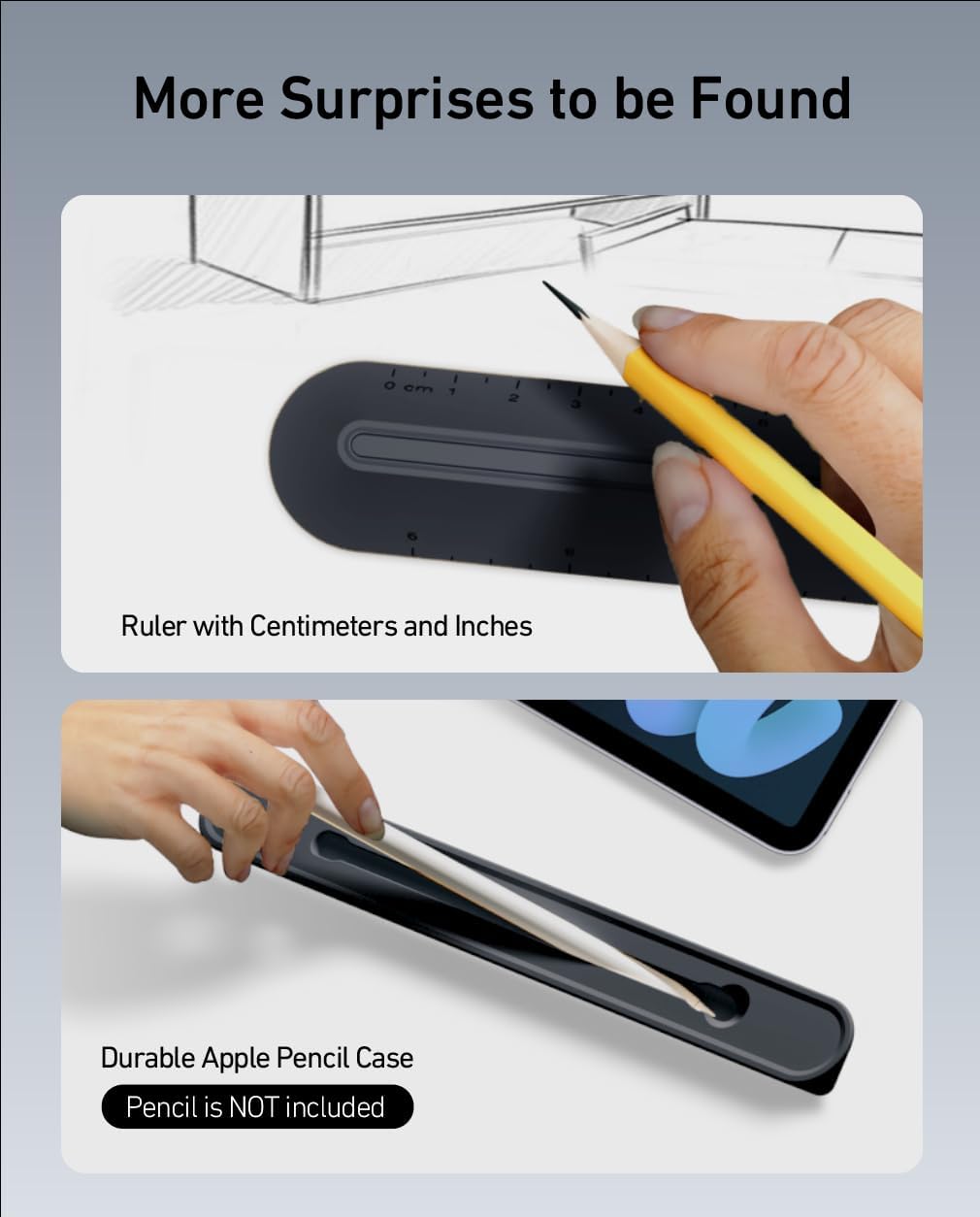 3 in 1 Silicone Laptop Stand, Keyboard Riser for Ergonomic Typing/Reading, Portable Laptop Cooling Stand, for Home Office School and Travel, Oval Base, Midnight