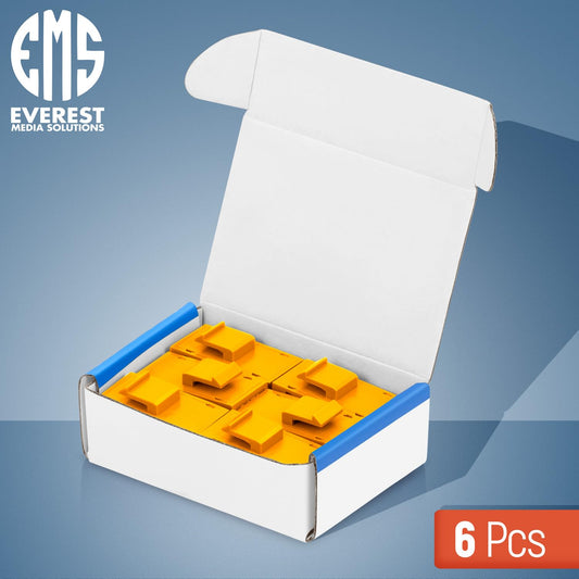 Everest RJ45 CAT6 Keystone Coupler in Yellow (6-Pack) - RJ45 & Cat6 Ethernet Keystone Jacks