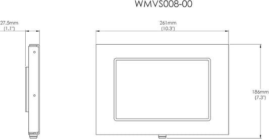 TABcare Locking Security Metal Case for iPad Mini Used as Kiosk, POS, Store, Show Display (White, iPad Mini 1/2/3)
