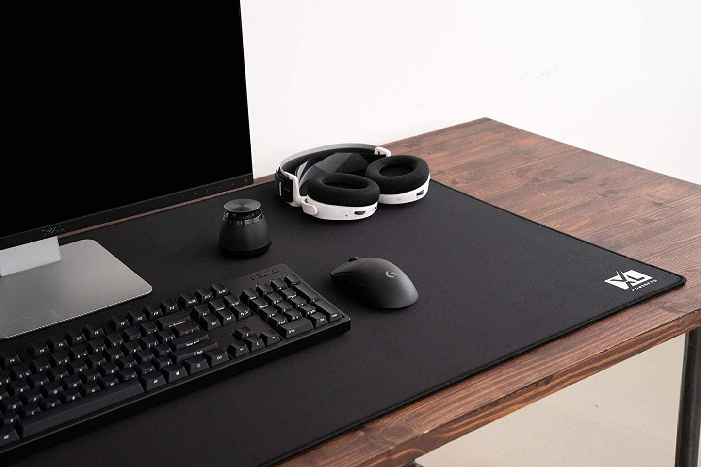 2XL Huge Extra Large Gaming Mousepad for Full Desk - Super Thick Nonslip Rubber Base and Waterproof Desktop Keyboard Extended Mouse Mat (Black, 2XL (36''x18''))
