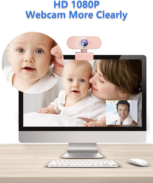 Webcam for PC&1080P HD Web Cam,Webcam with Microphone,Stand for PC/MAC/Laptop/Desktop,Wide Angle Web Cameras for YouTube,Skype,Zoom,Xbox One,Video Calling