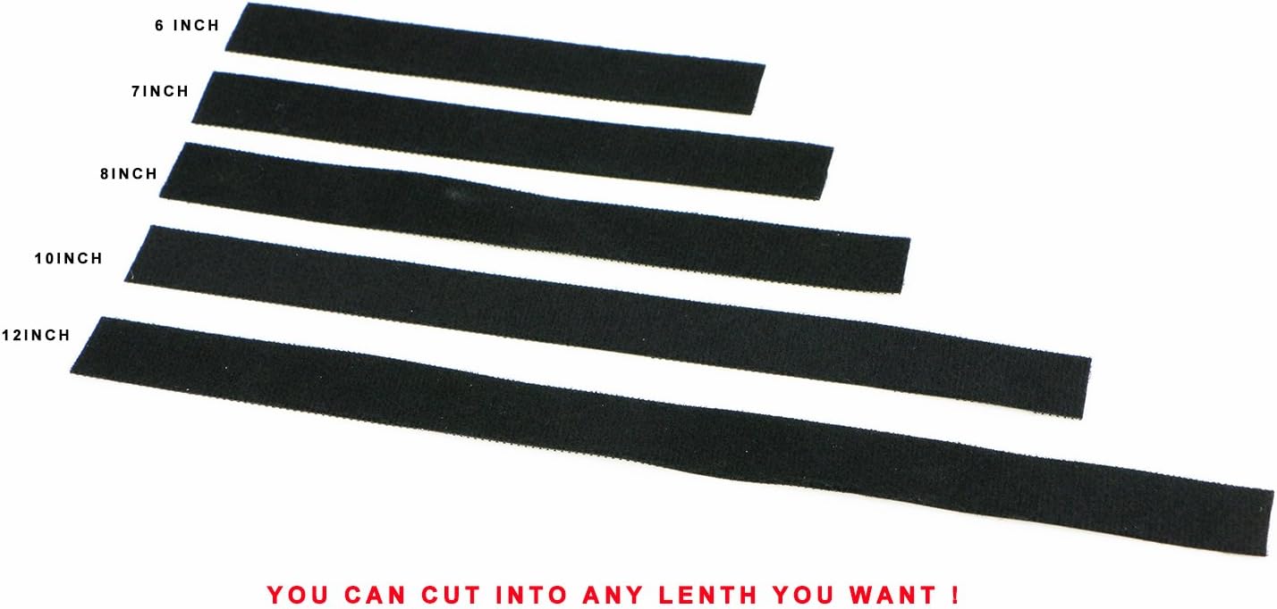 Pasow fastening tape Cable Tie Double Side Nylon Power Wire Management 3/4Inch 1 Roll Hook (10 Yards, Style 2)