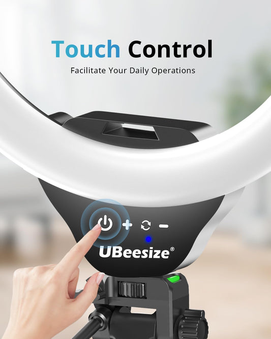 UBeesize 12'' RGB Selfie Ring Light with 62’’ Tripod Stand for Video Recording&Live Streaming(YouTube, Instagram, TIK Tok), Compatible with Phones, Cameras and Webcams