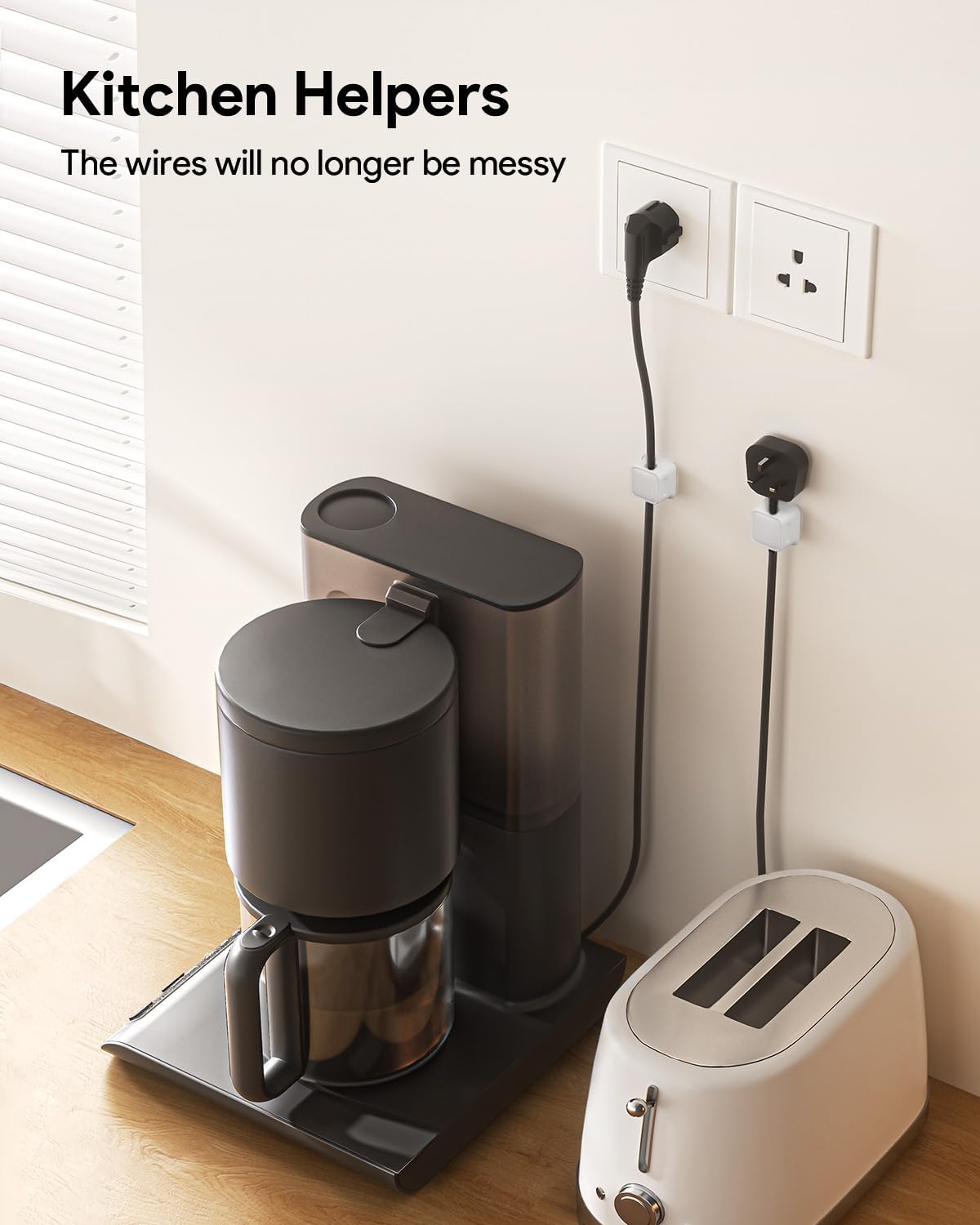 12 Pack Magnetic Cord Organizer Holder,Strong Adhesive Desk Cable Management Easy Open,Organize Phone Charging Cords Wire Holder Organizer Neatly for Home,Office,Car,Desk,Nightstand-White