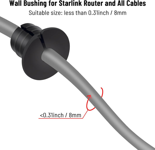 Cable Routing Kit for Starlink for 3/4 inch Wall Hole 4 Pcs, Starlink Accessories, Silicone Cable Wall Pass, Starlink Anti-Slip Wall Grommets for Cables (3/4 inch)