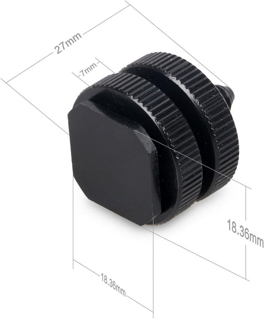 SLOW DOLPHIN 1/4 Inch Hot Shoe Mount Adapter Tripod Screw for DSLR Camera Rig(2 Packs)