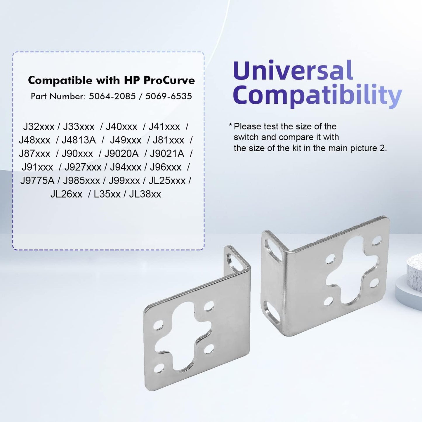 Rack Mount Kit 17.3'' Rack Ears for HP ProCurve/Aruba/OfficeConnect/HPE HP-4S (5064-2085) (5069-6535)