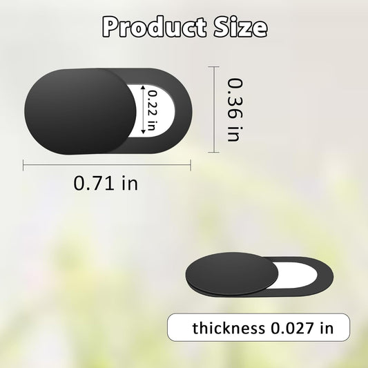 Laptop Camera Cover Slide, Camera Cover Slide, 8 Pack Ultra Thin Webcam Cover Slide for Laptop, Tablet, Desktop, PC, Smartphone, Protect Your Privacy and Security(Black)