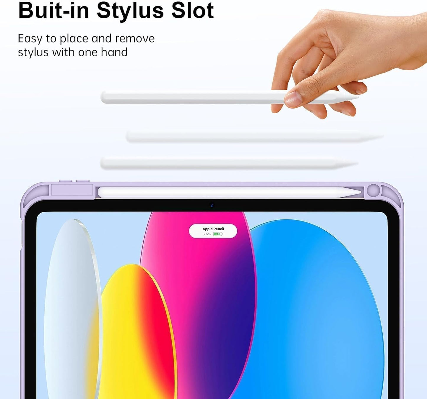 for iPad 11th 10th Generation Case with Keyboard, Magnetic 720° Rotatable Cover Detachable Wireless Bluetooth Backlit Keyboard with Pencil Holder for iPad 11 inch A16 2025 & 10.9 inch 2022 -Purple