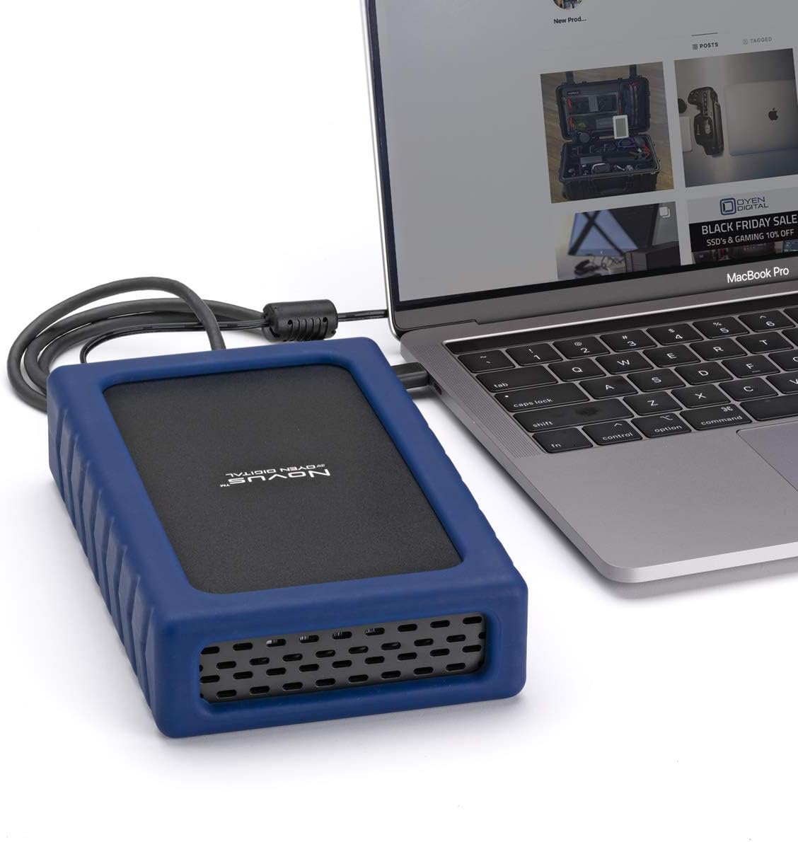 Oyen Digital Novus 20TB External USB-C 7200RPM Hard Drive, (3N1-C-20T-BL)