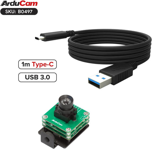 Arducam USB 3.0 Camera, 8.3MP 90fps@720p High-Speed USB Camera Module, 4K IMX678 Low Light Webcam with 100°D Wide Angle M12 Lens for Windows, Linux