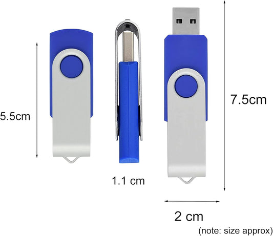 USB for Windows 10 Install Recover Repair Restore Boot USB Flash Drive, 32&64 Bit Systems Home&Professional, Antivirus Protection&Drivers Software, Fix PC, Laptop and Desktop, 16 GB USB - Blue