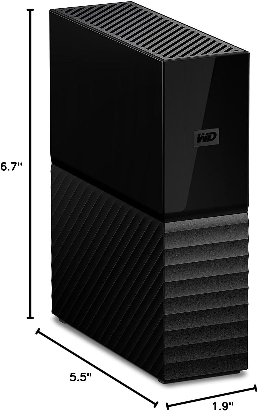 Western Digital 8TB My Book Desktop External Hard Drive, USB 3.0, External HDD with Password Protection and Backup Software - WDBBGB0080HBK-NESN