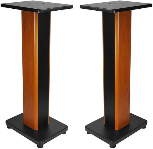 Rockville 28" 2-Tone Bookshelf Speaker Stands Surround Sound Home Theater (RHT28C)