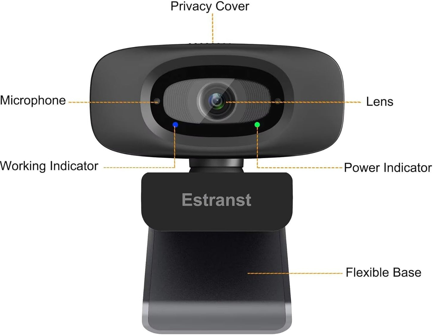 USB Webcam with Privacy Cover & Noise Canceling Microphone, Works with Zoom Teams YouTube Xbox, External 1080P Computer Web Camera for Laptop Mac PC Desktop Monitor