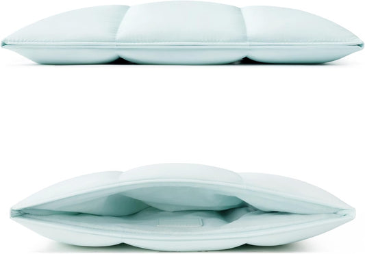 Comfyable Puffy Laptop Sleeve 13 Inch 14 Inch, Quilted Puffer Laptop Carrying Case, Pillow Case Compatible with MacBook Air M4 2025 M3 M2 M1, MacBook Pro M4 Pro/Max, Ice Blue