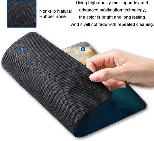 Whale Mouse Pad, Animals Art Mouse Pads, Mouse Mat Square Waterproof Mouse Pad Non Slip Rubber Base MousePads for Office Home Laptop, 9.5"x7.9"x0.12" Inch