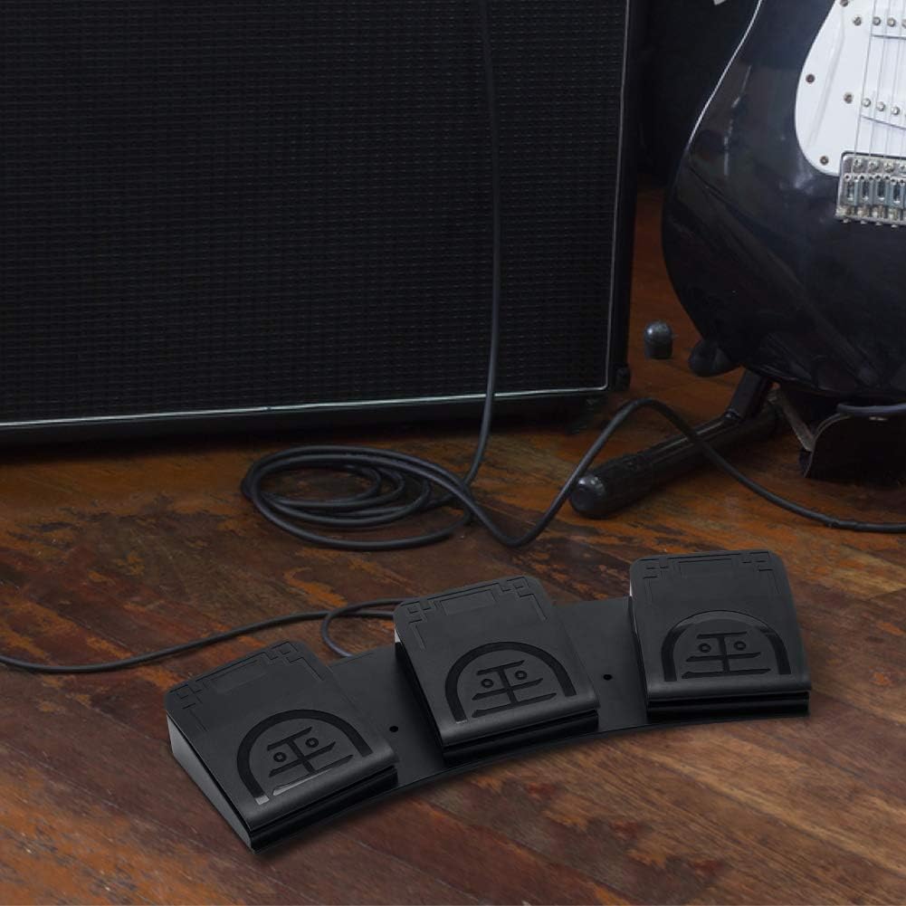 iKKEGOL Upgraded USB Triple Foot Pedal Switch Control 3 Three Key Footswitch Program Customized Computer Keyboard Mouse Game Action HID