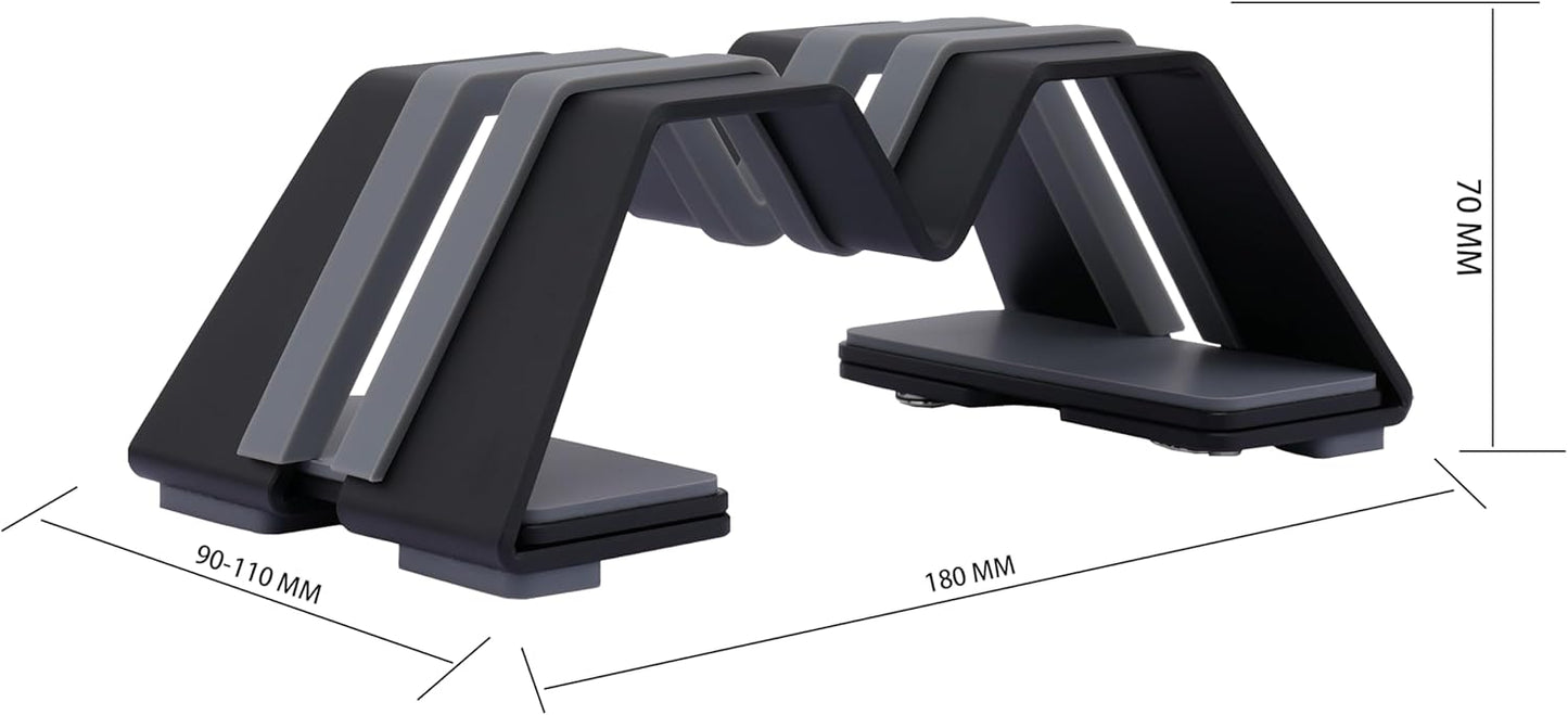 Adjustable Vertical Laptop Stand - Aluminum, Universal Fit for All Laptops (10-30mm Thickness) - Fashion Design, Adjustable Width, Anti-Slip & Scratch-Resistant, Patented Design