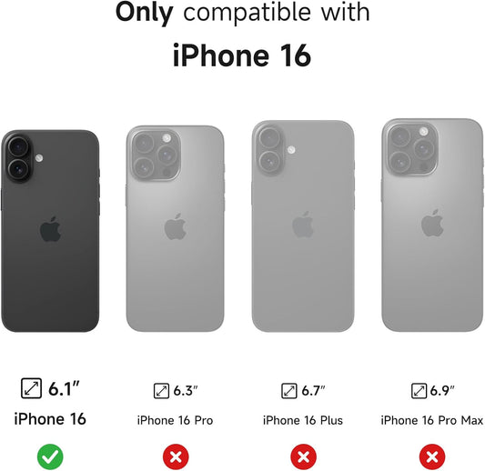 SURITCH for iPhone 16 Case with Magnetic Camera Slide Cover and Adjustable Kickstand, Compatible with MagSafe, Shockproof Bumper Case Slim Protective Cover 6.1 Inch, Blue