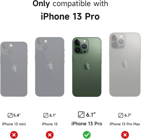 SURITCH for iPhone 13 Pro Case with Magnetic Camera Slide Cover and Adjustable Kickstand, Compatible with MagSafe, Shockproof Bumper Case Slim Protective Cover for iPhone 13 Pro 6.1 Inch, Green