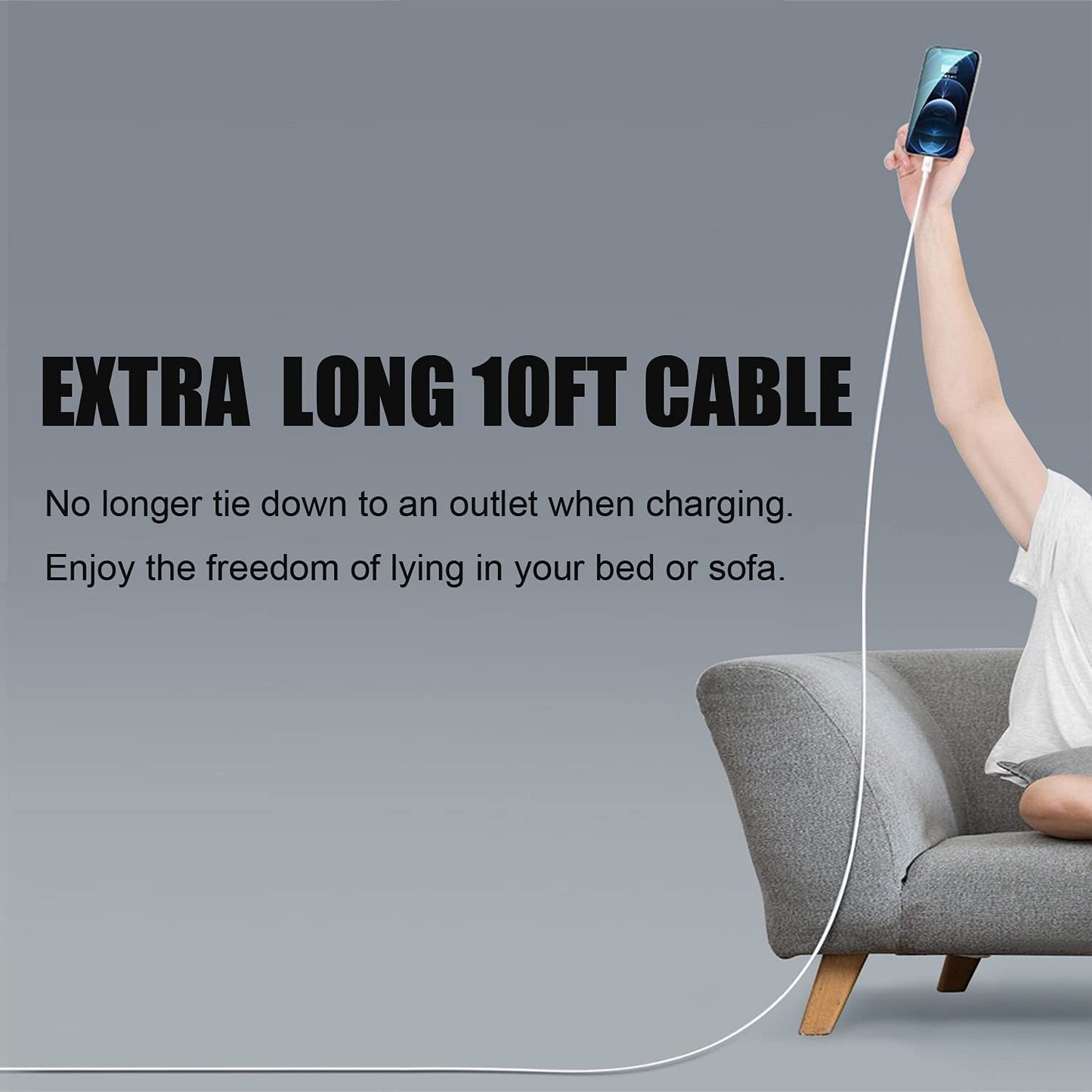 iPhone Charger, 2Pack 2 Port Dual Port USB Cube Wall Charger 2.1A Apple Fast Charging 6FT Nylon Braided Lightning Cable Cord with Plug Compatible with iPhone 14/13/12/11 Pro Max XS XR X 8 7 6S 6 Plus