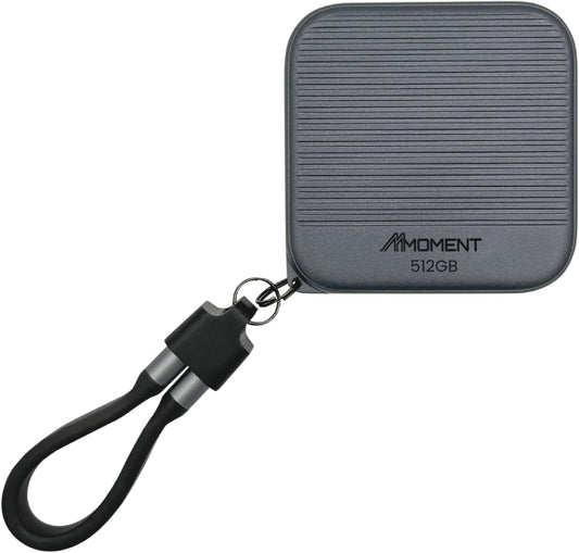MMOMENT 512GB Magnetic External Portable SSD – 950MB/s Read – for ProRes 4K – Phone SSD Compatible with MagSafe, USB-C, USB-A, iPhone 15/16, Mac, PC (MU P100)