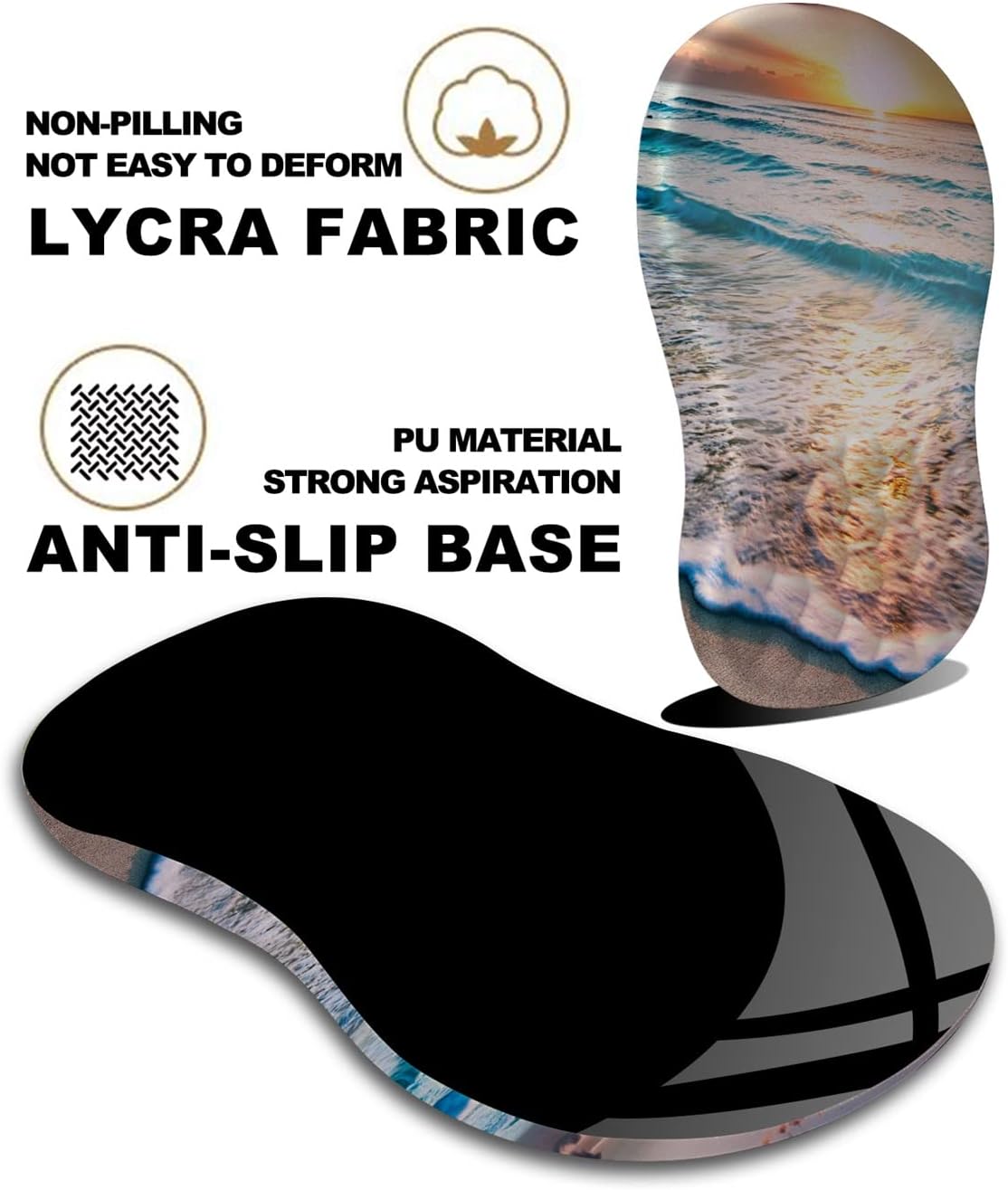 Mouse Pad Wrist Support, Ergonomic Mouse Pad with Massage Dot, Comfortable Computer Mouse Pad for Laptop, Wrist Rest Pain Relief Mousepad with Non-Slip PU Base for Office & Home, 12 x 8 in