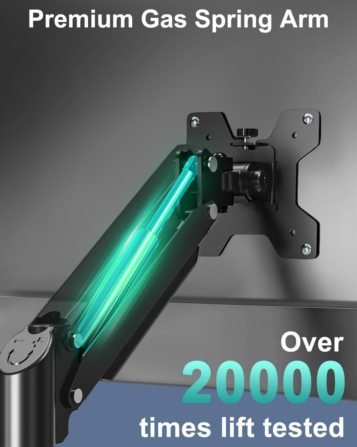 Single Monitor Mount Arm, VESA Desk Mount Stand for 13-32 inch Computer Screen up to 22 lbs, Adjustable Height Tall Monitor Arm with Tilt Swivel Rotation, VESA 75 100mm, Black, Freelift