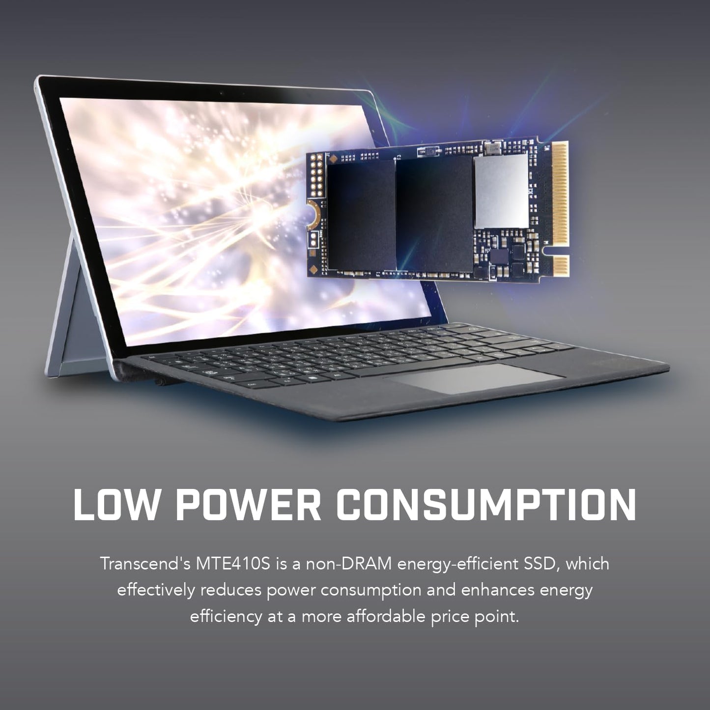 Transcend 2TB M.2 2242 SSD, Up to 5000MB/s, PCIe Gen4x4 NVMe 3D TLC, for Ultra-Thin Laptops, Lenovo Legion Go, Yoga Gen 6, ASUS ExpertBook, ZenBook, Mini PC, DRAM-Less Design for Low Power Consumption