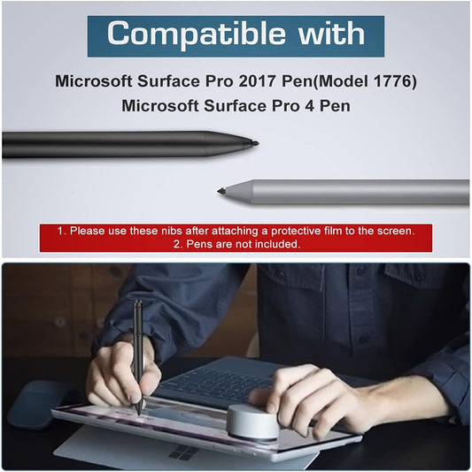 Moko Pen Tips for Surface Pen (3 Packs, HB/2H/H Type), Surface Pen Tip Replacement Kit Compatible with Surface Pro 2017 Pen (Model 1776)/Surface Pro 4 Pen, Original Pen Nibs Refill for Stylus Pen