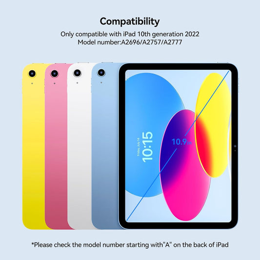 iPad 10th Generation Keyboard Case: Bluetooth Rechargeable Magic-Style Keyboard Folio with Built-in Trackpad, Backlit Keys, Magnetically Detachable Two-Piece Design for iPad 10th & 11th (A16, 2025)