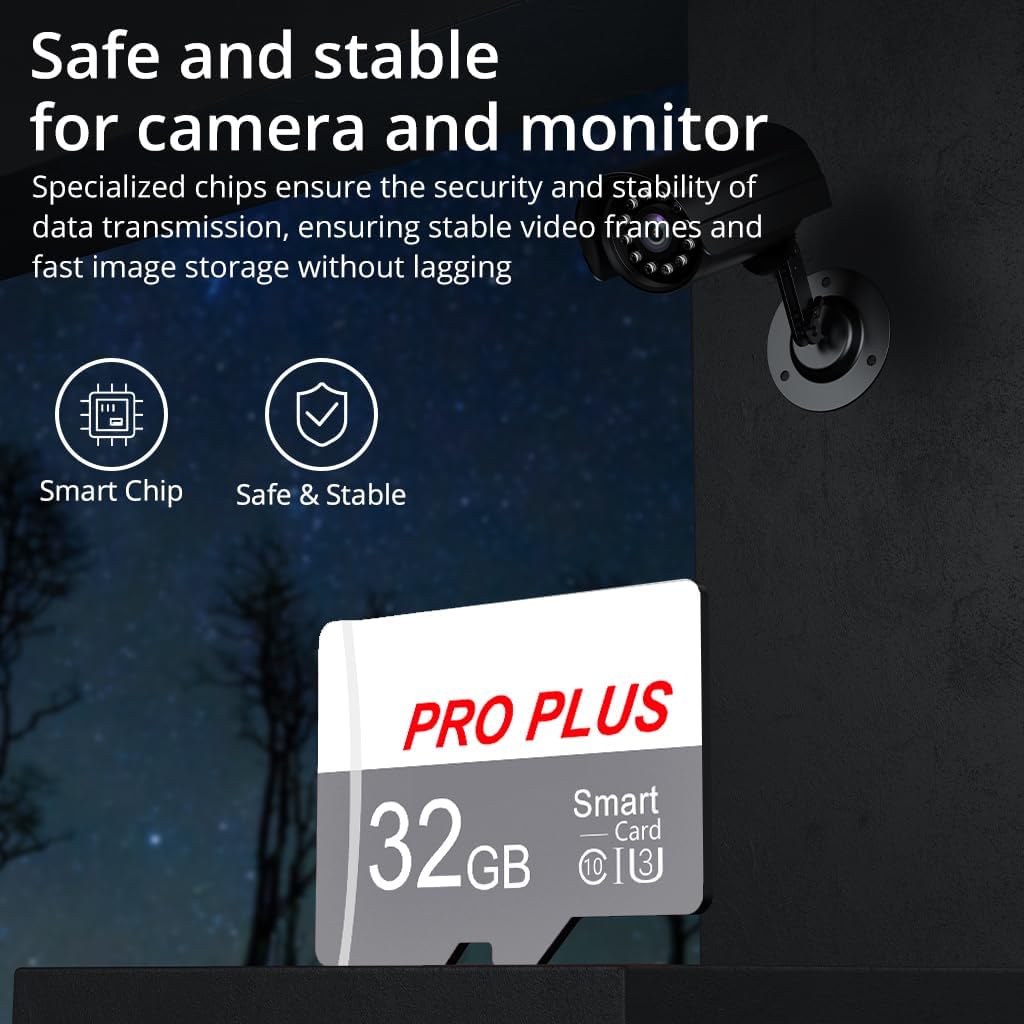 2 Pack TF Card 32GB with Adapter, High Speed Memory Card, UHS-I C10 A1 Memory TF Card for Tablet/Mobile Phone/Camera/Car Audio/Game Console (TF183 White Gray 32GB)