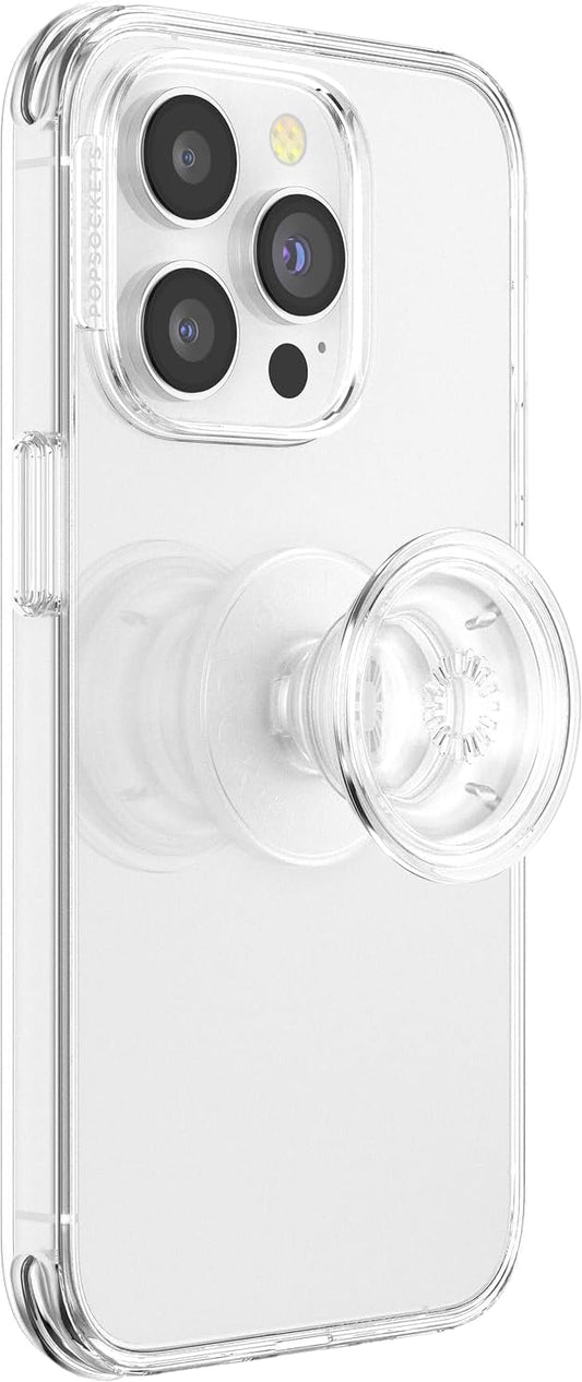 PopSockets Phone Grip with Expanding Kickstand, Adhesive Grip - Clear