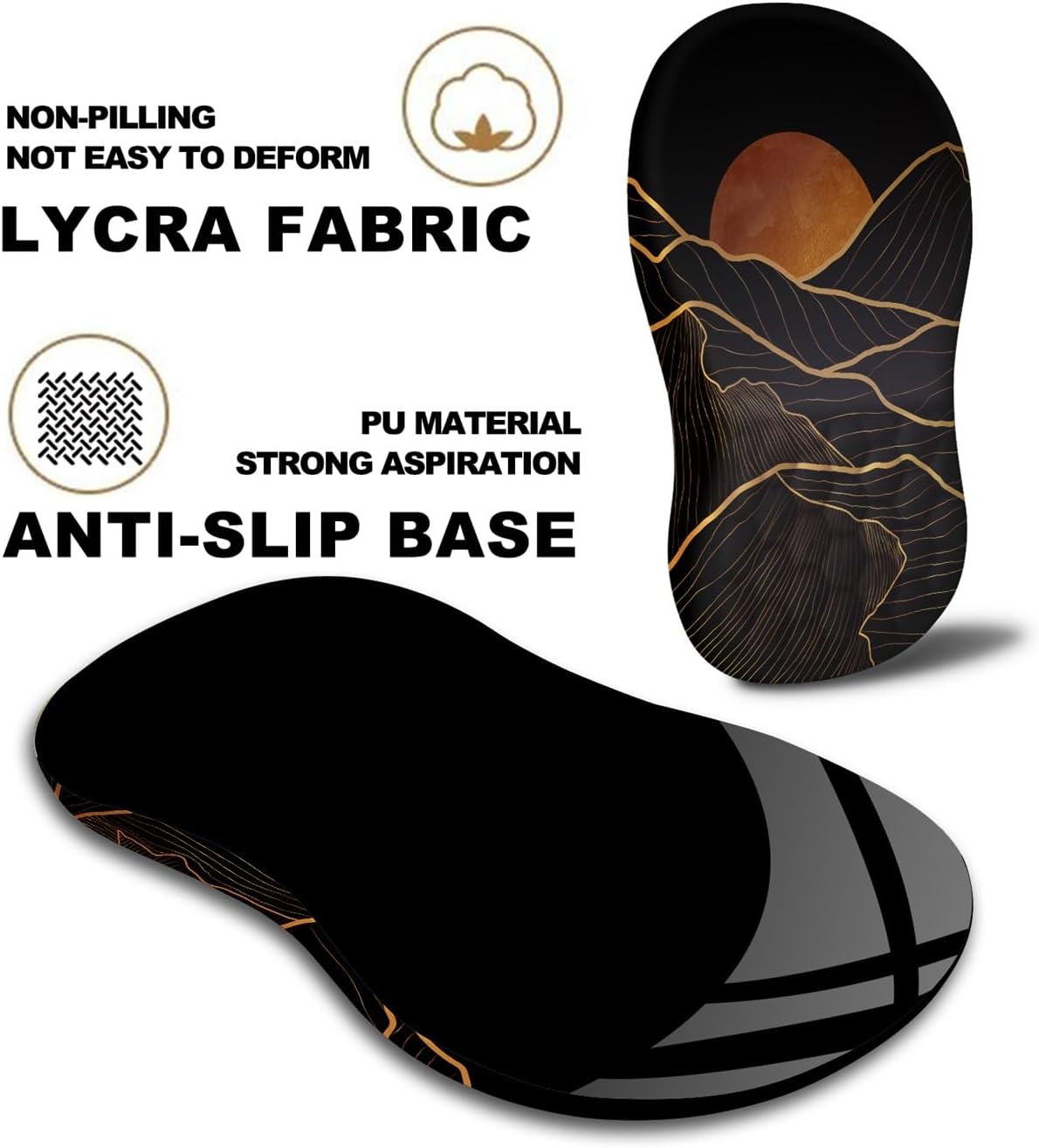 Mouse Pad Wrist Support, Ergonomic Mouse Pad with Massage Dot, Comfortable Computer Mouse Pad for Laptop, Wrist Rest Pain Relief Mousepad with Non-Slip PU Base for Office & Home, 12 x 8 in