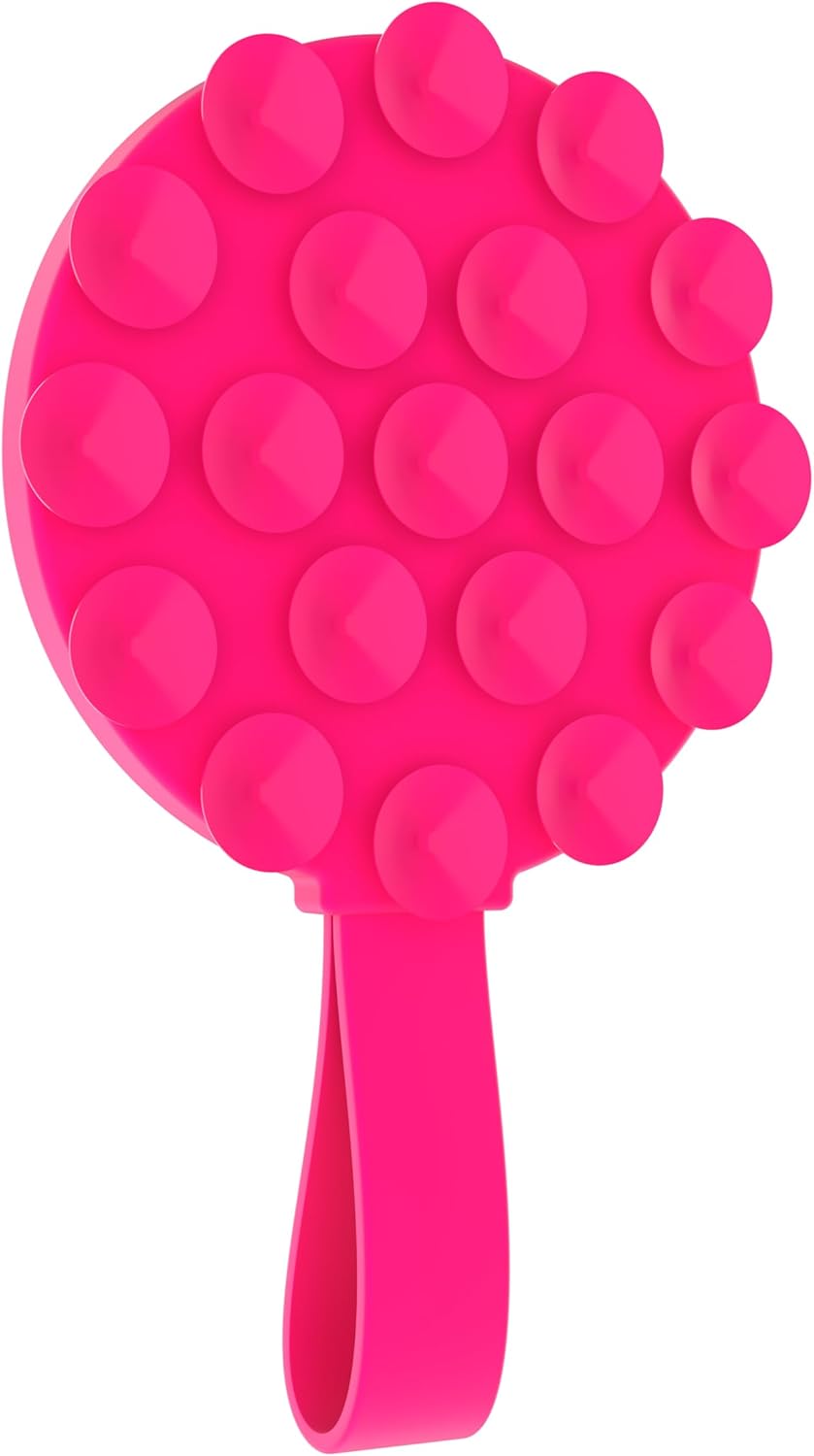 FELONY CASE - Neon Pink Magnetic Suction Cup Phone Mount and Grip – Strong Silicone Holder for Hands-Free Convenience, Compatible with MagSafe Cases and iPhone 16, 15, 14, 13, 12