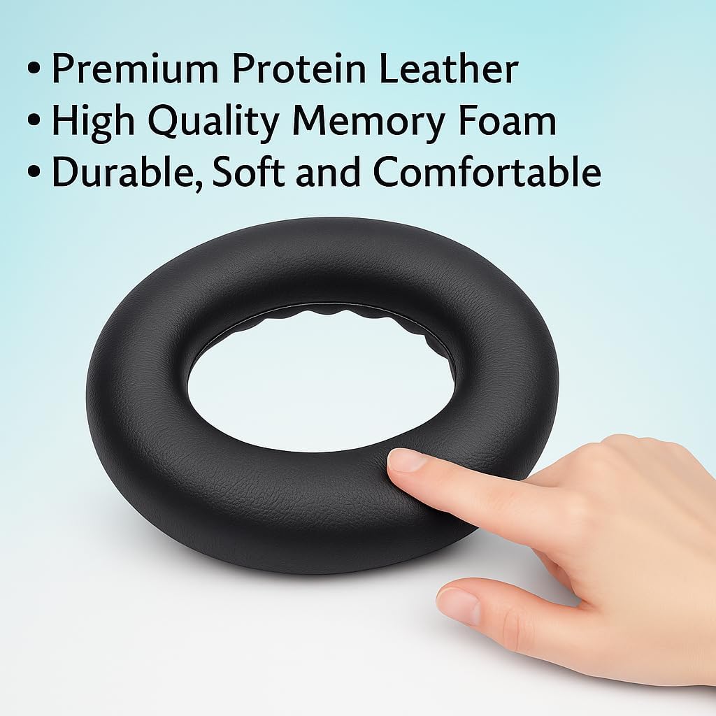 Premium Replacement Ear Pads for Bose QC2, QC15, QC25, QC35 I & II – Soft Protein Leather & Memory Foam Cushions – Enhanced Noise Isolation – Easy Installation Kit & Cleaning Cloth (Brown)