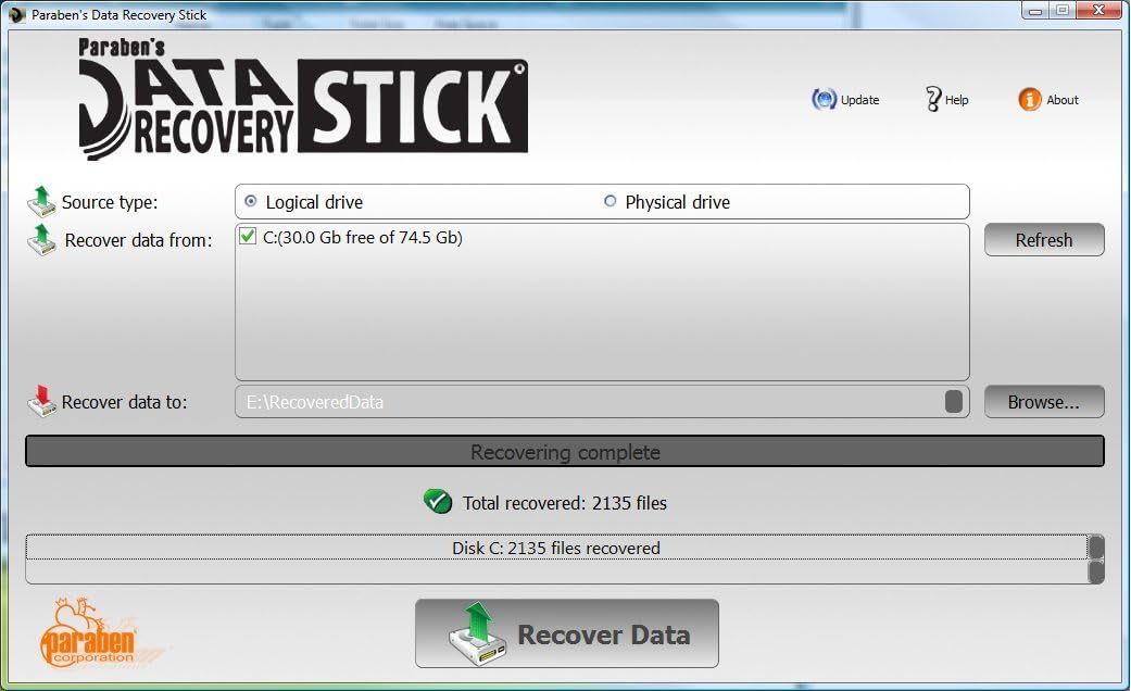 Data Recovery Stick - Recover Deleted Files from Windows Computers and Storage Devices