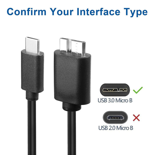 Master Cables USB C to Micro B Cable 0.5 Metre USB C Hard Drive Cable Compatible with Toshiba Canvio Seagate WD Element External Hard Drives SSD HDD Galaxy S5 Camera Tablets Phones etc.