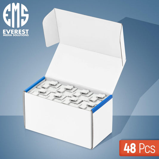 Everest 48-Pack Cat6 RJ45 Keystone Coupler - Female to Female - Cat 6 Couplers - Ethernet Cable Extender