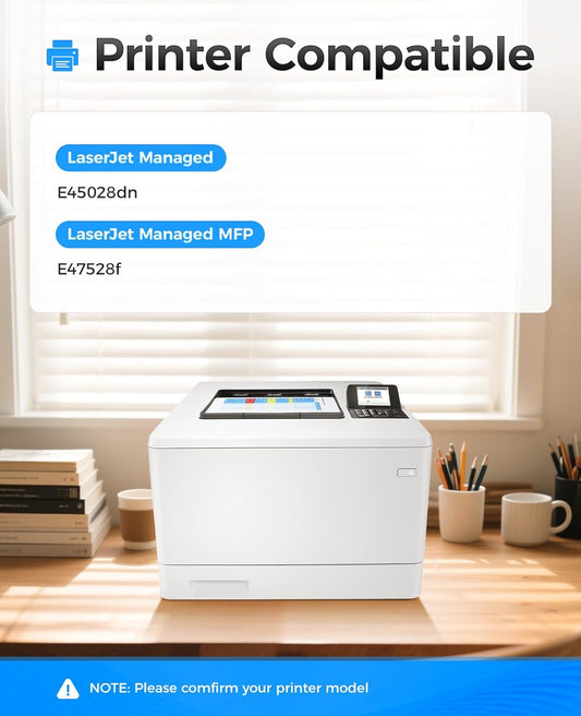 W9090MC High Capacity Toner Cartridge Set 4-Pack with Chip Replacement for HP W9090MC W9091MC W9092MC W9093MC Compatible with HP Color LaserJet Managed E45028dn MFP E47528f Printer Ink Copy Black Cyan