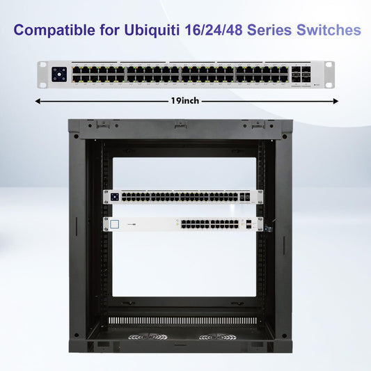 Rack Mount Kit for Ubiquiti Switch, 1U Rack Ears for Ubiquiti 16/24/48 Series Switches